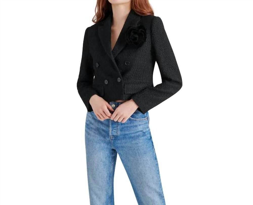NEW STEVE MADDEN virginie blazer in black rose